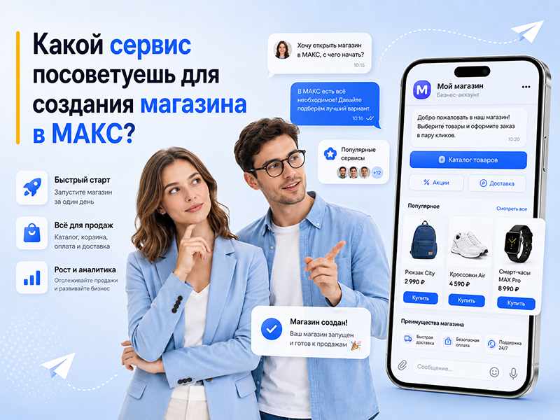 Какой сервис посоветуешь для создания магазина в МАКС?